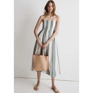 Madewell | like new  Pleated Midi Dress in Overcast Size 4